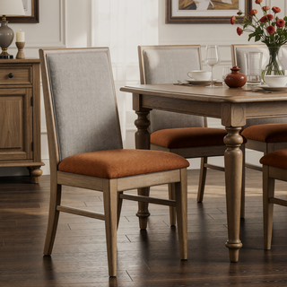 Sunvega Barley Upholstered Dining Side Chair with Ergonomic Backrest and Foam-Padded Seat