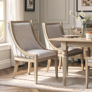 Sunvega Martha Stewart Lily Pond Farmhouse Dining Chair with Nailhead Trim