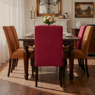 Sunvega Tufted Dining Chairs with High Back and Diamond Stitching Set of 2