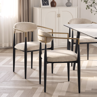 Sunvega Modern Contemporary White Sintered Stone Top Stylish Dining Table