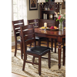 Sunvega Contemporary Dining Chairs Set of 2 with Espresso Finish and Cushion Seats