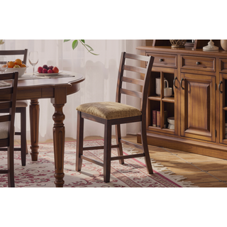 Sunvega Walnut Color Cushion Padded Seat Dining Room Bench in Contemporary Style