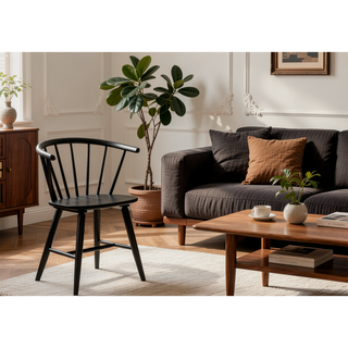 Sunvega Black Contemporary Spindle Back Counter Height Stool Chair Set