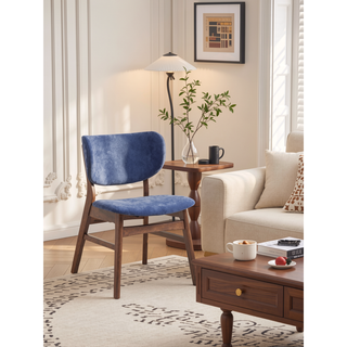 Sunvega Mid-Century Modern Dining Table with Walnut Finish and Sleek Design