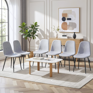 Sunvega Modern Medieval Style Dining Chairs with Velvet Cushions and Golden Metal Legs