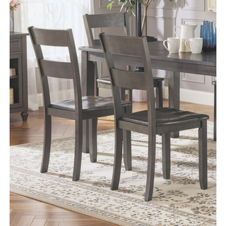 Sunvega Contemporary Rectangular Dining Table with Wood Base and Gray Finish
