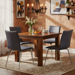 Sunvega Mason Contemporary Upholstered Chair with Swivel Seat and Stainless Steel Base