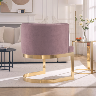 Sunvega Modern Upholstered Velvet Dining Chair with Curved Backrest for Dining Room