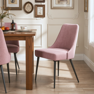 Sunvega Modern Upholstered Dining Chairs with Sturdy Metal Legs Set of 2