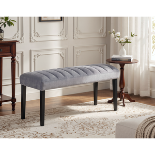 Sunvega Transitional Dining Table with Faux White Marble Top and Black Wood Base