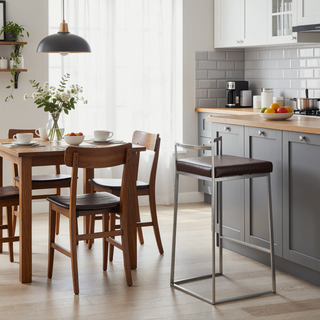 Sunvega Contemporary Stackable Counter Stools with Padded Seat Set of 2