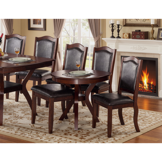 Sunvega Contemporary Espresso Finish Solid Wood Counter Height Dining Table with Shelve
