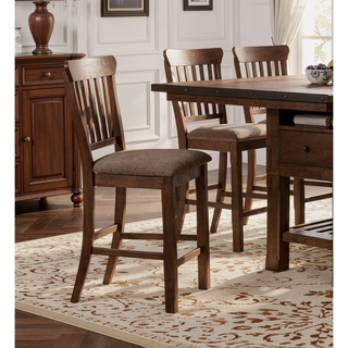 Sunvega Dark Brown Finish Wooden Counter Height Bench Transitional Style 1pc Dining