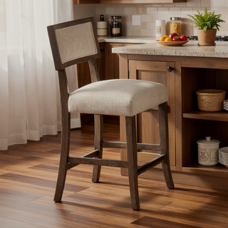 Sunvega Contemporary 2pc Counter Height Stool with Upholstered Seat and Back Rest