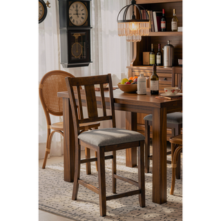 Sunvega Modern Wooden Counter Height Chairs Set of 4 with Padded Seat for Dining Room