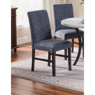 Sunvega Modern Dark Gray Corduroy Upholstered Dining Chairs Set of 2