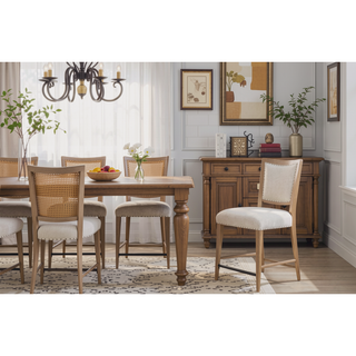 Sunvega Counter Height Stools with Upholstered Seat and Web Seating Set of 2