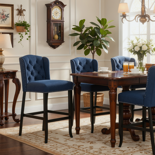 Sunvega Vienna Contemporary Tufted Wingback 31 Inch Counter Stools Set of 2