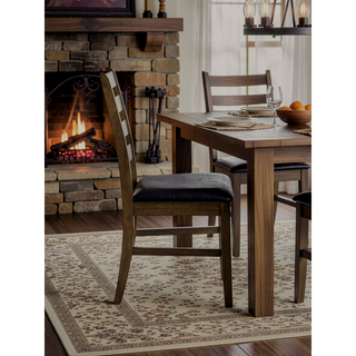 Sunvega Contemporary Round Dining Table with Drop Leaf in Solid Rubber Wood
