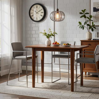 Sunvega Fuji Contemporary High Back Barstool Set with Padded Seat and Backrest