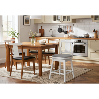 Sunvega Swivel Counter Height Bar Stools Set Of 2 With Grey Leather Look