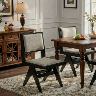 Sunvega Black Contemporary Metal Trestle Base Dining Table Rectangle 1pc
