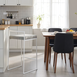 Sunvega Fuji Contemporary Stackable Counter Stool with Upholstered Padded Seat and Frame