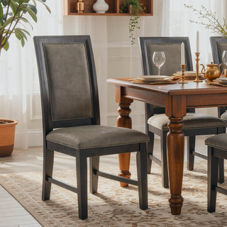Sunvega Transitional Round Dining Table with White Marble Top and Lazy Susan
