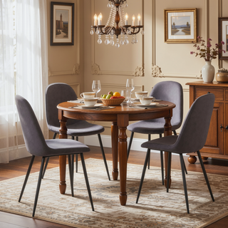 Sunvega Contemporary Pebble Chairs with Upholstered Seat and Backrest Set of 2