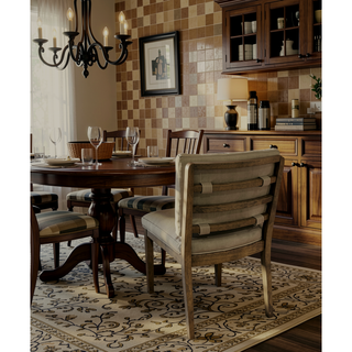 Sunvega Latte and Leather Soft Back Chair Set of Two with Softer Modern Design