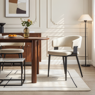 Sunvega Modern Dining Chair with Plush Foam-Filled Seat and Textured Leatherette