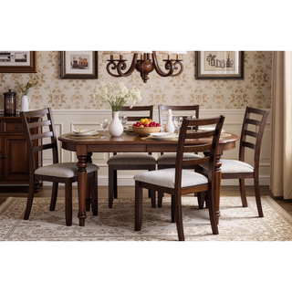 Sunvega Walnut Color Cushion Padded Seat Dining Room Bench in Contemporary Style