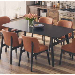 Sunvega Padded Side Chairs with Curved Design and Comfortable Backrests for Living Room
