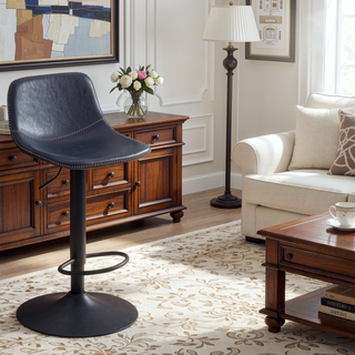 Sunvega Adjustable Height Swivel Bar Stools Set of 2 with Back Support for Kitchen Island