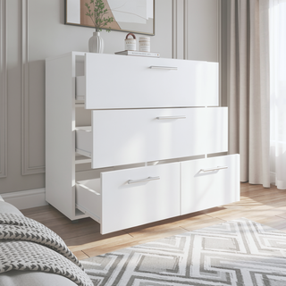 Sunvega White Bedroom Drawer for Clothing Accessories and Office Supplies