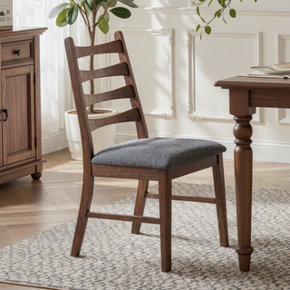 Sunvega Walnut Finish Extendable Dining Table with Self Storing Leaf Wooden Furniture