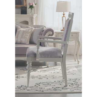 Sunvega Extendable Dining Table with Removable Leaf and Sparkling Rhinestone Inlays