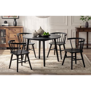 Sunvega Mid-Century Modern Dining Chairs with Spindle Back and Shaker Legs