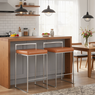 Sunvega Contemporary Stackable Counter Stool with Upholstered Padded Seat