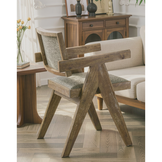 Sunvega Contemporary Black Dining Chairs with Light Gray Upholstered Padded Seat Cushions