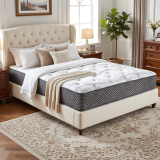 Sunvega 10" Quilted Hybrid King Mattress with Wicking Fabric and HD Gel Memory Foam