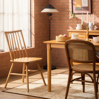 Sunvega Natural Oak Finish Casual Look Dining Table for 6 Kitchen Furniture