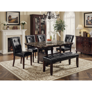 Sunvega Silver Faux Leather Upholstered Tufted Seat Counter Height Bench