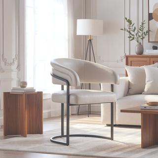 Sunvega Modern Upholstered Leatherette Dining Chair with Backrest for Dining Room