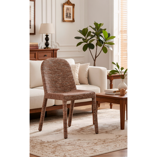 Sunvega Chenille Side Chairs with Padded Seat and Back Cushion Set of 2