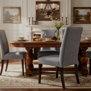 Sunvega Tufted Dining Chairs with High Back and Diamond Stitching Set of 2