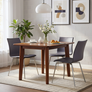 Sunvega Mason Contemporary Upholstered Chair with Swivel Seat and Stainless Steel Base