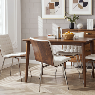 Sunvega Mason Contemporary Dining Accent Chair with Swivel and Faux Leather
