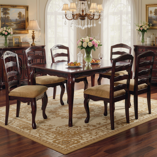 Sunvega Transitional Style Dining Chairs with Padded Seats and Ladder Back Design