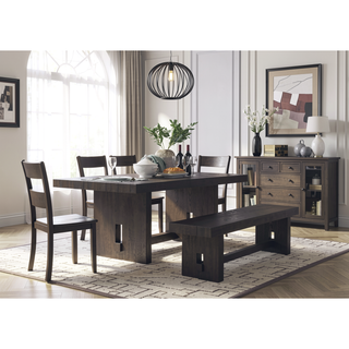 Sunvega Transitional Walnut Finish Wooden Scooped Seat Dining Chairs Set of 2